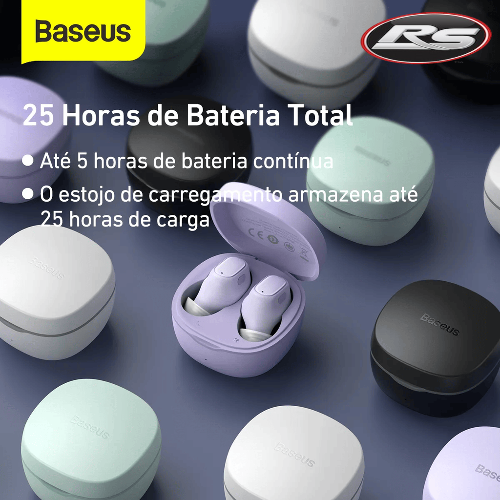 Fone de Ouvido Baseus Encok WM01 Touch Bluetooth 5.0 - rs eletronicos sorocaba